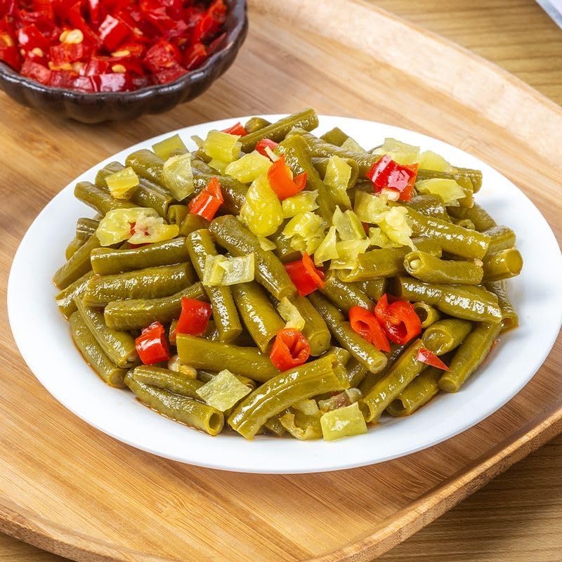 Pickled pepper cowpea (48g*5 packages) cowpea mustard 240g (8.4oz.) Sour beans with salted vegetables