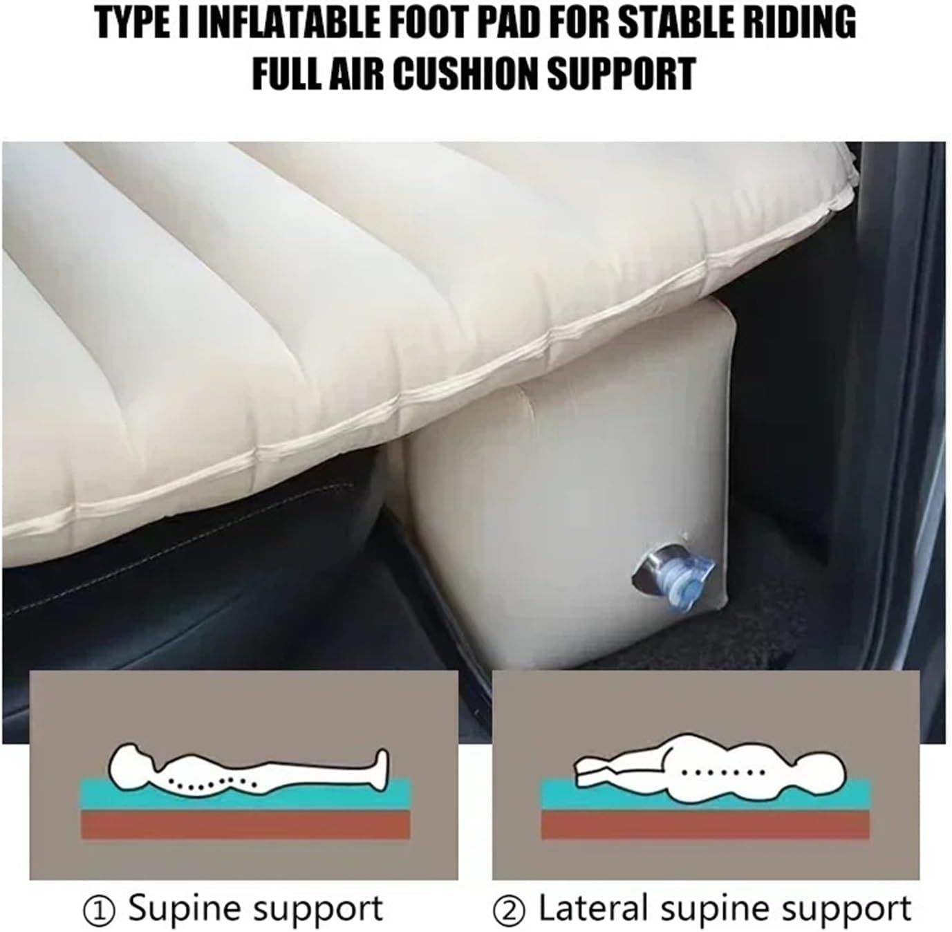Car Air Bed Car Travel Bed Automatic Air Mattress Sleeping Pad Inflatable Backseat Outdoor Cushions Camping Sofa Universal(Blue)
