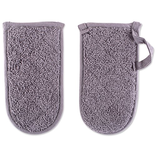 DII Basic Terry Collection Quilted 100% Cotton, Pan Handle, Gray, 3 Piece