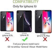 Vista 2 de Cavor Funda para iPhone Xr con tarjetero, funda tipo cartera para iPhone Xr para mujeres y hombres, funda para teléfono iPhone Xr con cartera, Crema