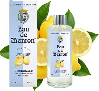Eau de Menton – L'Originale, desde 1947 – Eau de Toilette Limone – Notas de cítricos – Fragancia natural mixta vegana, frescura ligera – Fabricado en Francia – 200 ml