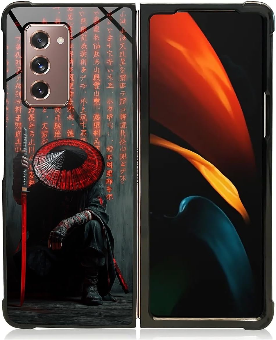 Compatible with Samsung Galaxy Z fold 2 5G Case,Samurai Galaxy Z fold 2 5G Case Pattern for Boys Man,Anti-Scratch Shockproof