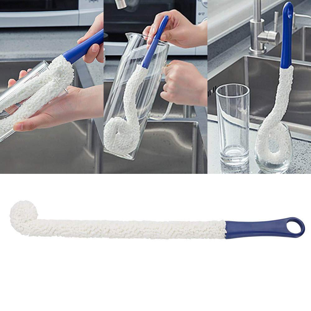 MAGICLULU Set Di 3 Spazzole Per La Pulizia Del Decanter Del Vino Spazzola Per La Pulizia Delle Bottiglie Manico Pieghevole Per Tazze E Bicchieri