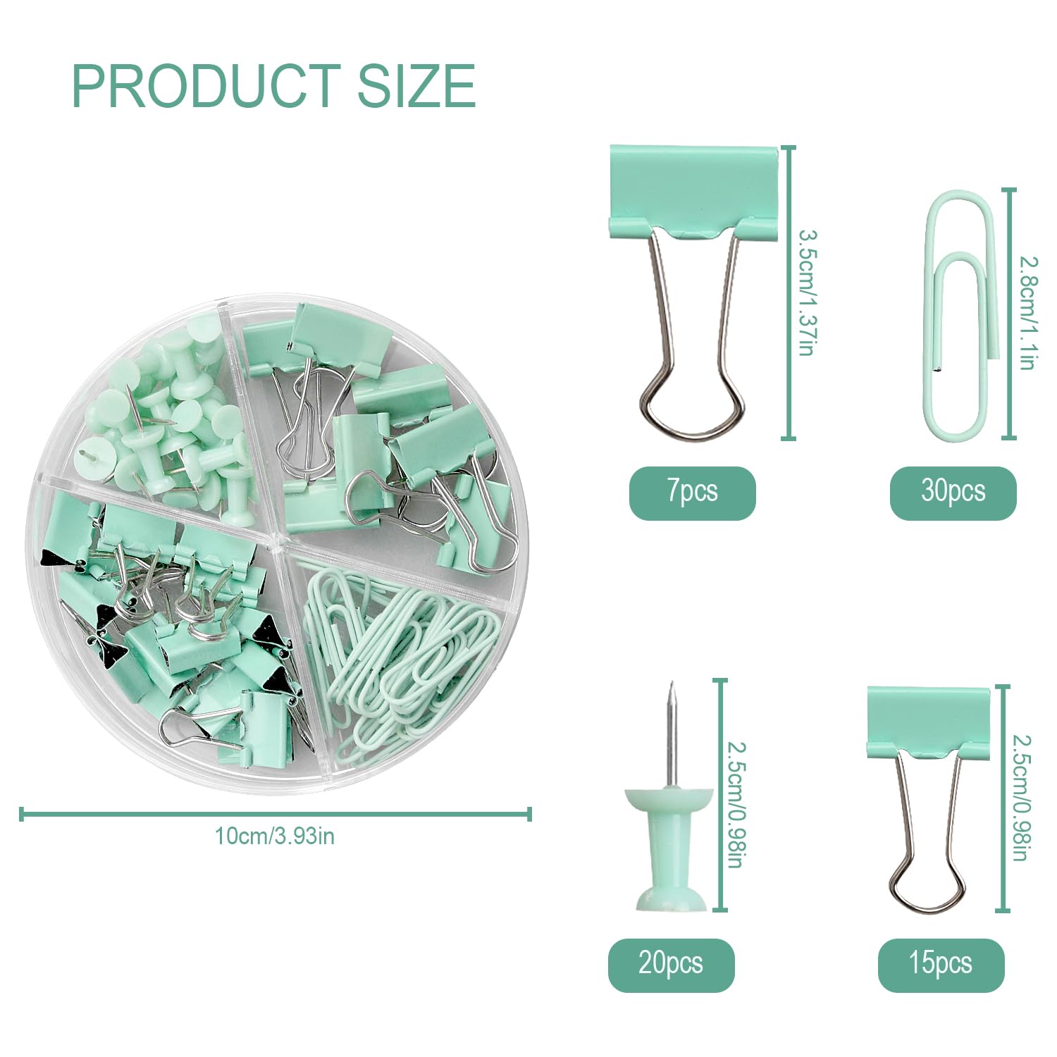 Versatile Combo Office Set, Multipurpose Paper Clips and Staples Kit with Assorted Paperclips, Staples - Image 2