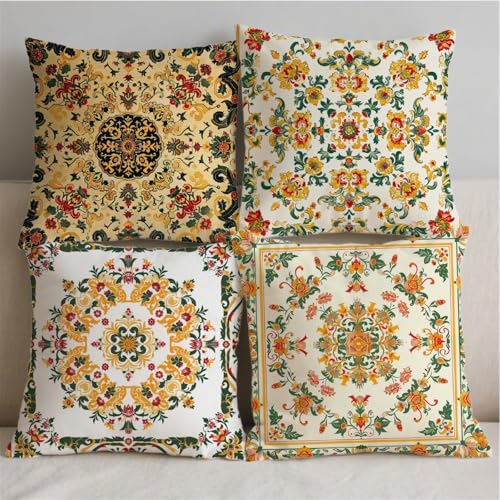 Housse coussin exterieur imperméable 60x60 orange contre la pluie - 3