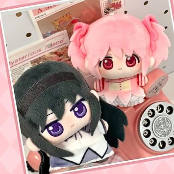 Anime Plushies Akemi Homura/KanameMadoka Plush Figures 10CM Soft Stuffed Doll Mini Hug Pillow Bag Decoration Pendant Collectible Gift