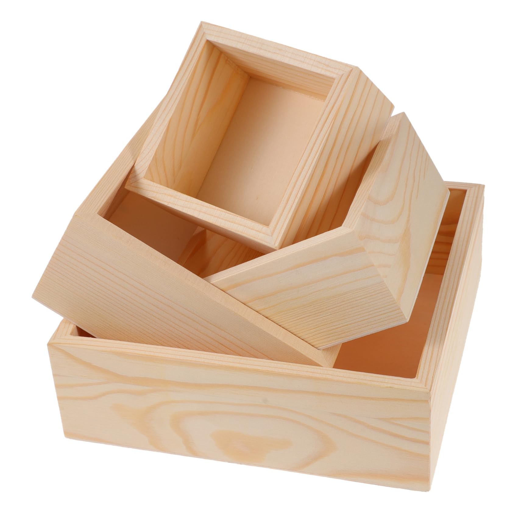 Boîte à bijoux carrée en bois pour trier vos petits objets perdus