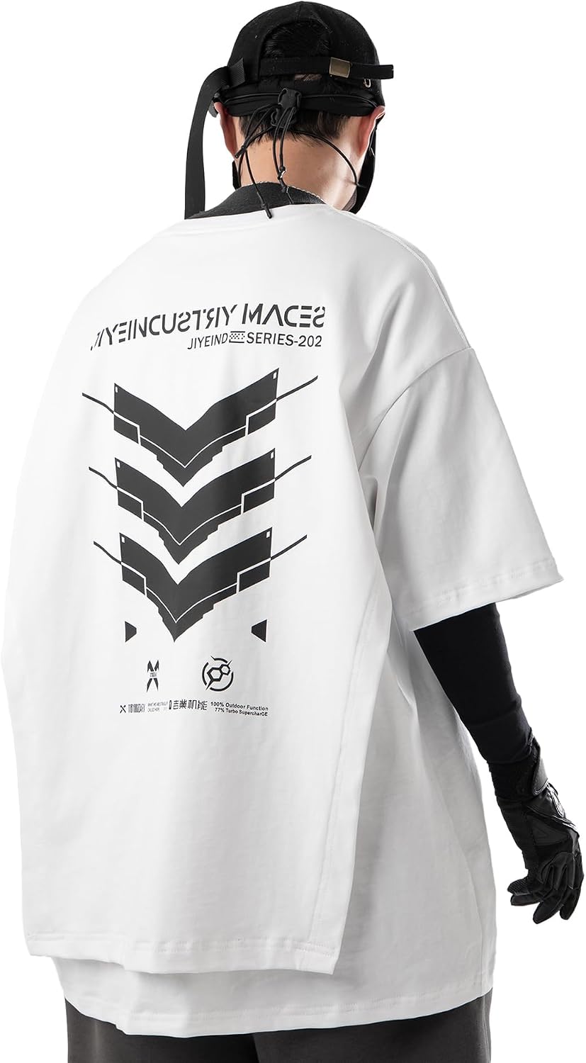 Niepce Inc Streetwear Techwear Elbow Sleeve Graphic Tees Men