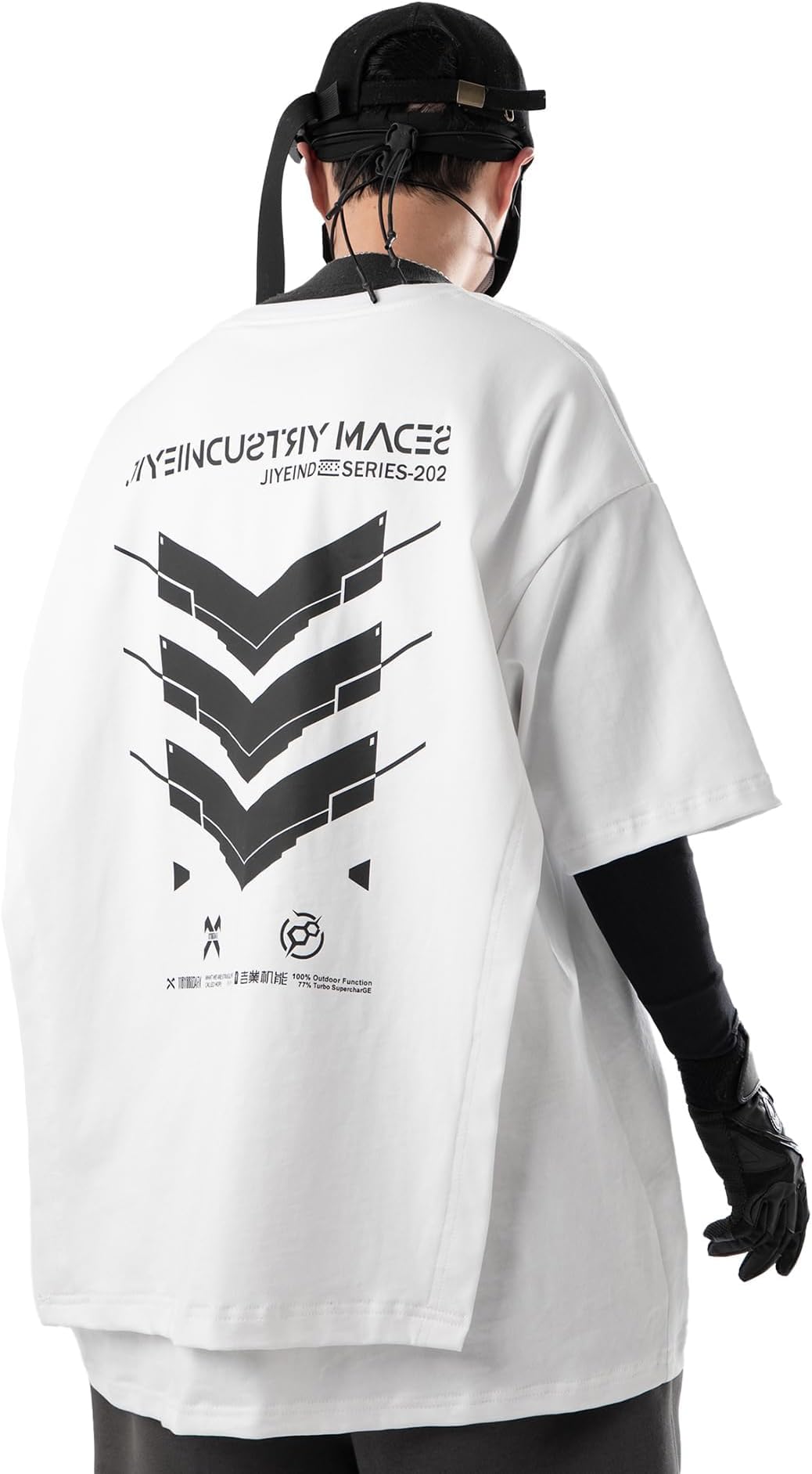 Niepce Inc Streetwear Techwear Elbow Sleeve Graphic Tees Men
