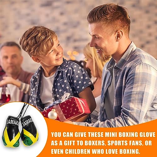 Image of Kewucn 1 Pair Mini Boxing Gloves for Car Mirror, Miniature Punching Gloves Christmas Ornament, Hanging Decoration or Souvenir Display for Home & Car Use, Universal Auto Accessories