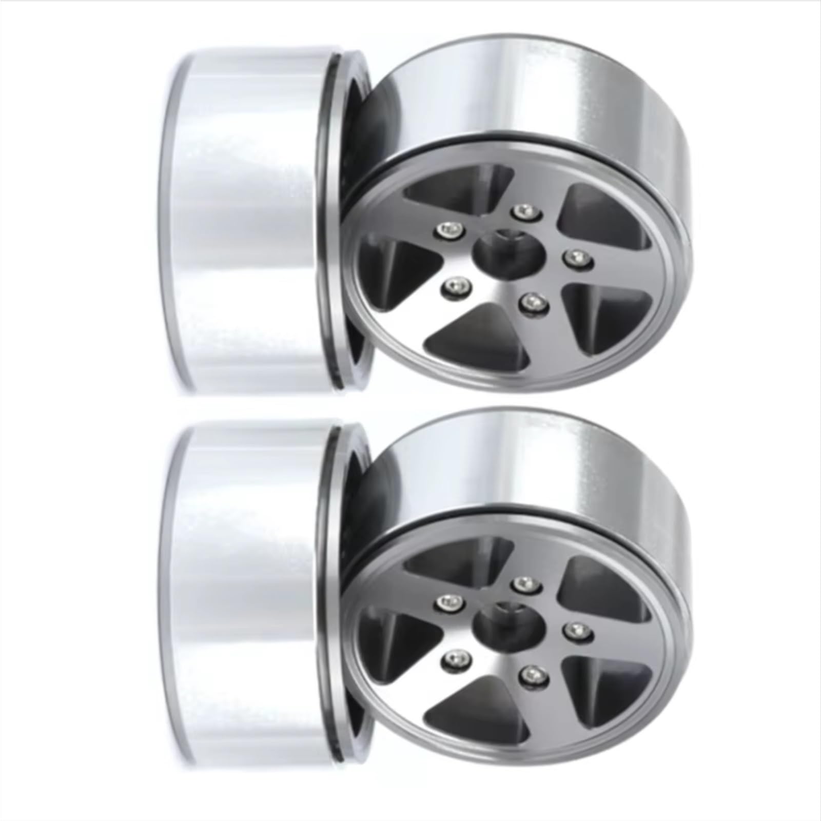 1.9 Beadlocks Metal para Axial para SCX10 D90 Gen8 para MST 1/10 | Coches RC pieza llanta aluminio reduce juego rotacional autocentrado fácil instalación micro orugas Repuesto