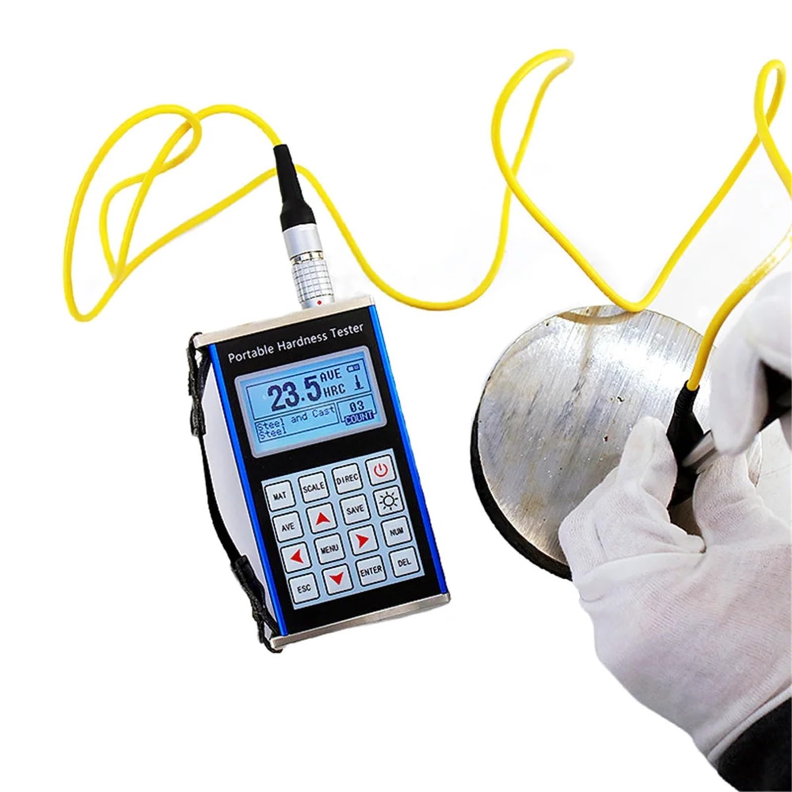 Probador de dureza de acero Leeb portátil original, probador de dureza de metal digital for acero inoxidable HL HB HRB HRC HRA HV HS durómetro para calibración