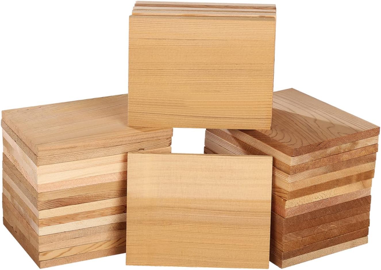 50 Pk Cedar Planks for Grilling Salmon 7.5"X3.5" - Premium Alaskan Western Red Cedar Wood - More Copacity Cedar and Flavor - Meat Fish and Veggies Available
