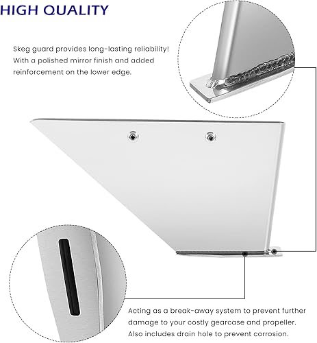 Miniatura 2 de 27021 Skeg Guard Fix Skeg dañado para Mercury Alpha 1 1985-1990 Acero inoxidable de grado marino