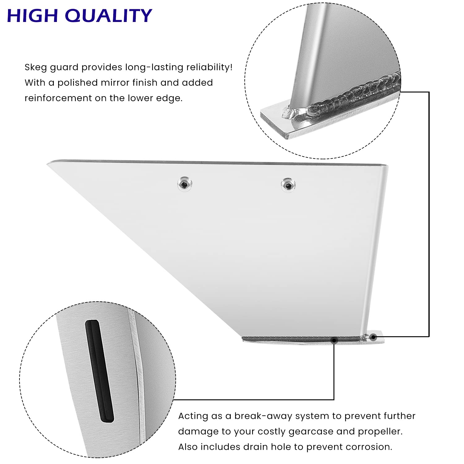 Stainless Steel Skeg Guard Replacement For Mercury Mercruiser Alpha I 1985-1990 – 27021 Safe-Skeg Protection Kit