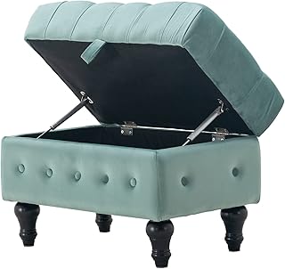 14 Small Bathroom Storage Ideas That Cut Clutter and Save Space 109 Artechworks Rectangular Storage Coffee Table Ottoman,Button Tufted Velet...