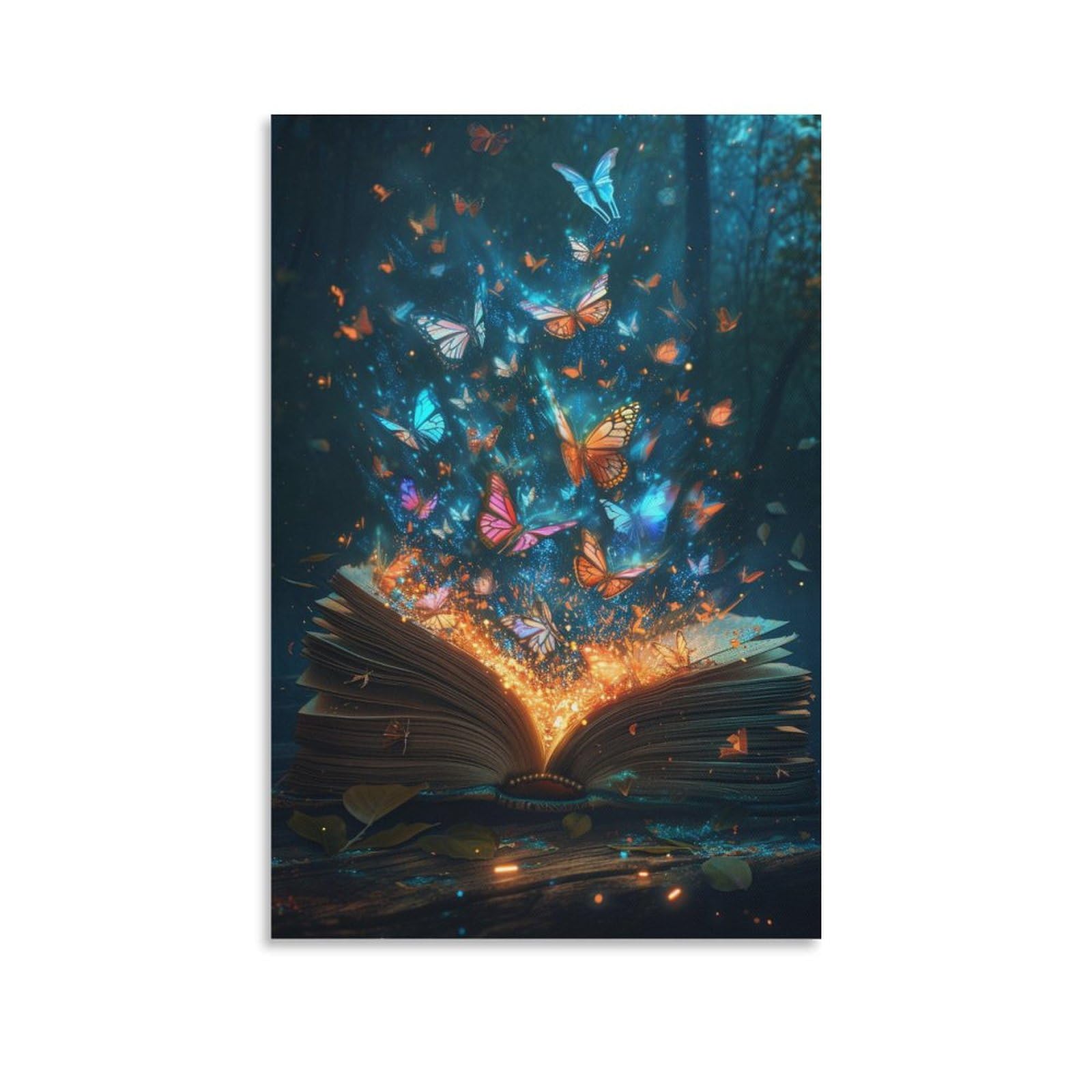 DHBANEIOK Butterfly Art - The Canvas Prints of Reproduction Artwork Pictures on Canvas Wall Art for Home Office Decorations 16x24inch(40x60cm)
