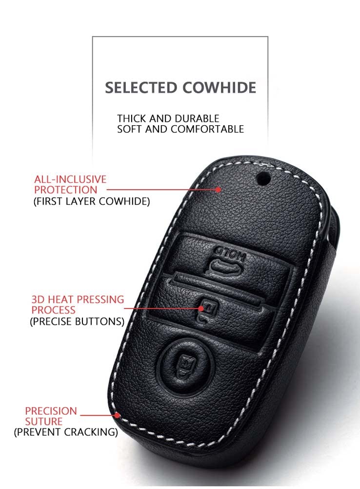 HIBEYO Custodia Per Chiavi Auto Smart Adatta Per KIA K4 Rio PRO