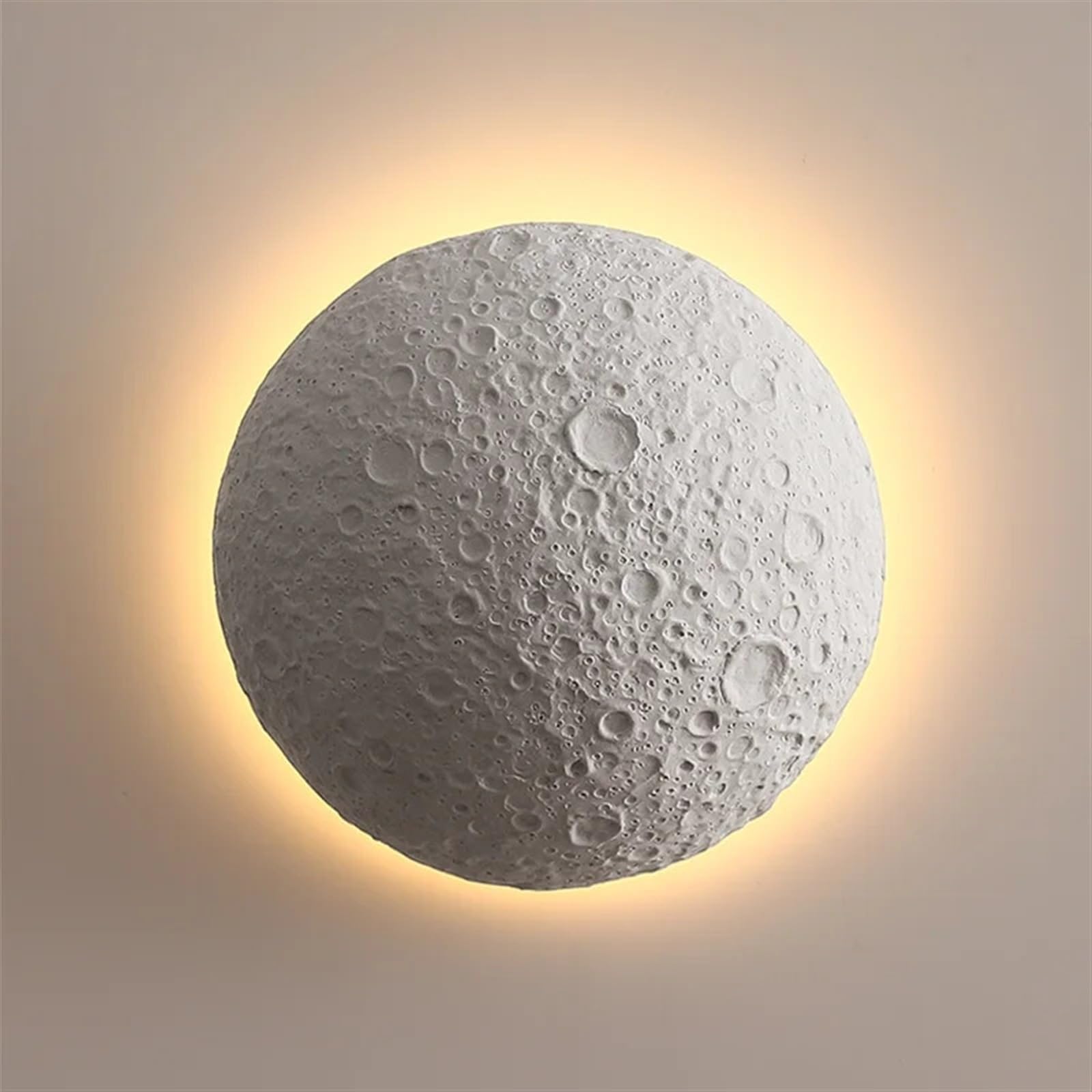 Lámpara de pared con decoración de cráter espacial y aplique LED blanco