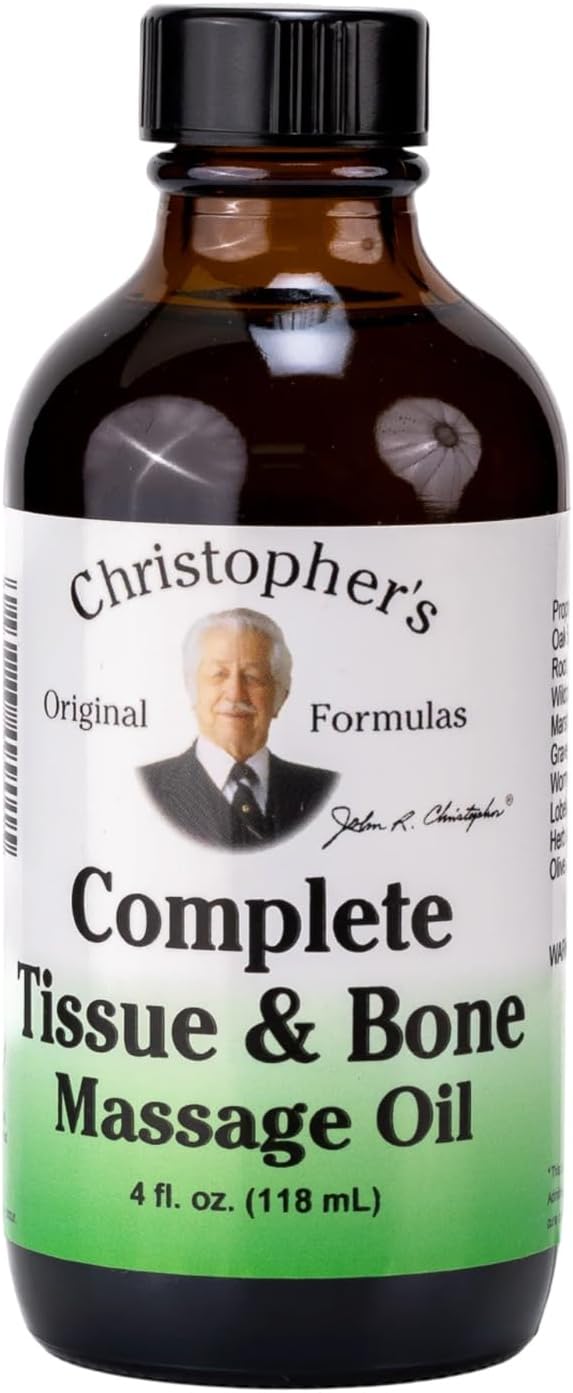 Dr. Christopher's Formulas Complete Tissue and Bone Massage Oil, 4 Ounce