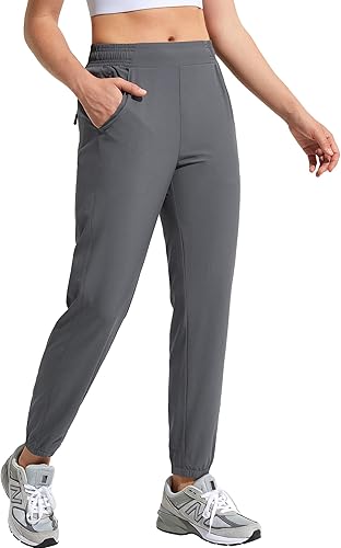 POLIVA Pantalones de senderismo tipo cargo para mujer, ligeros, de secado rápido, para golf, viajes, casuales, resistentes al agua