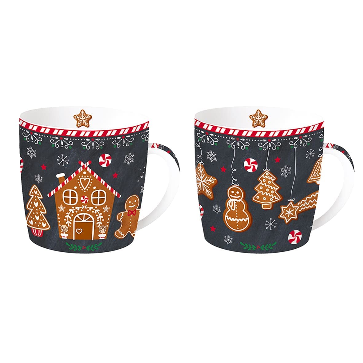 Coffret 2 mugs 35cl porcelaine fine Easy Life pour vos pauses cocooning
