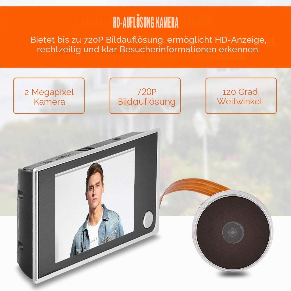 3.5 Zoll Digital TFT LCD Video Türklingel Zuschauer-Kamera, Zerone HD Tür Security Peephole Viewer 120 ° Weitwinkel Home Kamera System