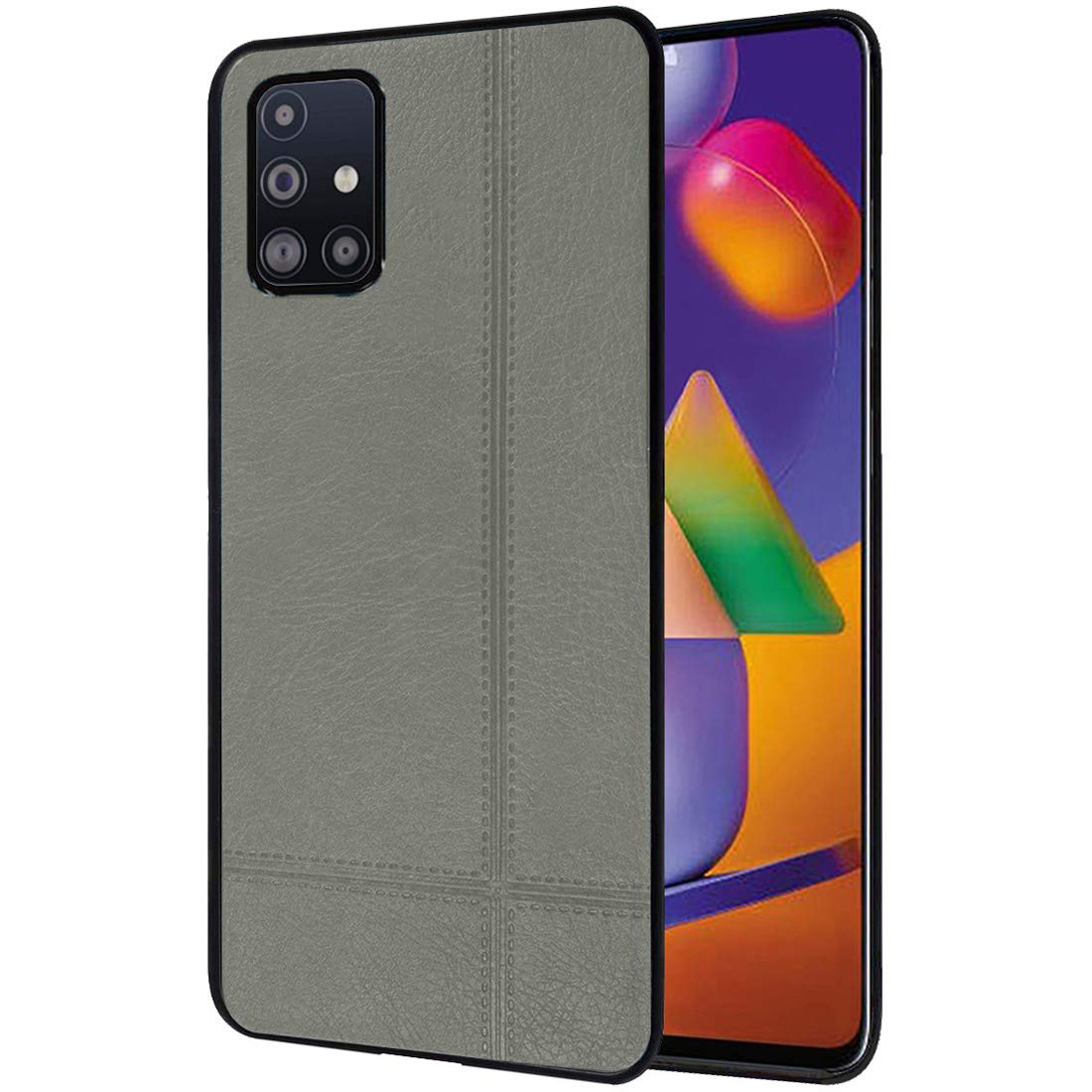 Amazon Brand - Solimo Leather Mobile Cover for (Soft & Flexible Back case), for Samsung Galaxy M31s (Grey) (B08FGXZ5Q2) Amazon Price History, Amazon Price Tracker