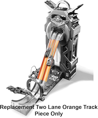 Miniatura 3 de Pieza de repuesto para Hot-Wheels Mega Garage Juego de Vehículos Fundidos a Presión - FTB68 - Repuesto 11 3/4" Pieza de pista naranja de dos carriles