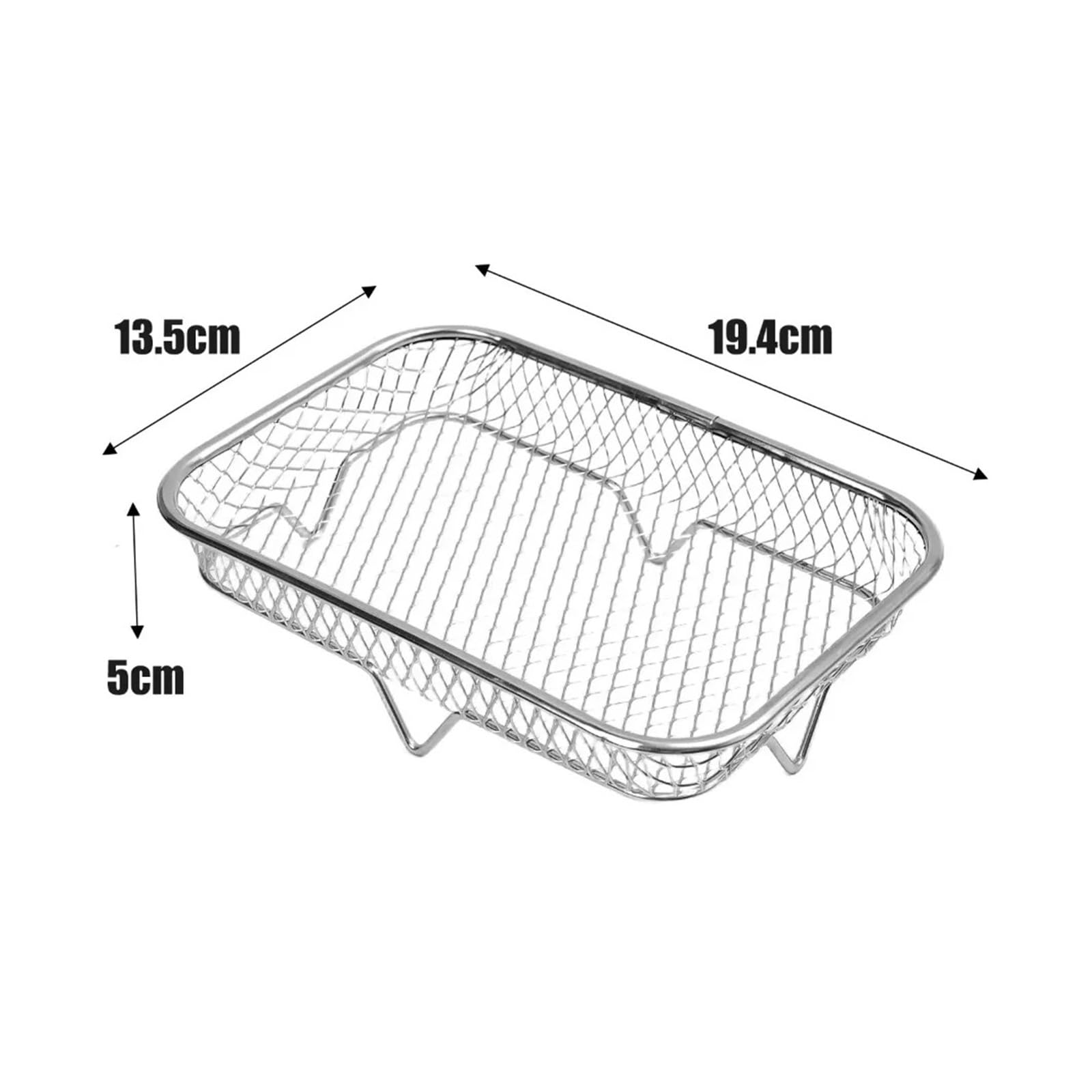 Genérico Rejilla de freidora de Aire apilable de 2 Piezas for Horno | Acero inoxidable, bandeja for enfriar, rejilla for escurrir, apta for horno/microondas