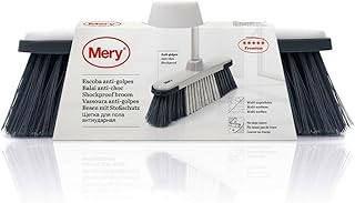 Mery | Escova Anti-choque | Escova para Varrer | Captura Pó | Multi-superfícies | Não deixa vestígios | Cinzento/Preto, 28,5x7,5x19,5 cm