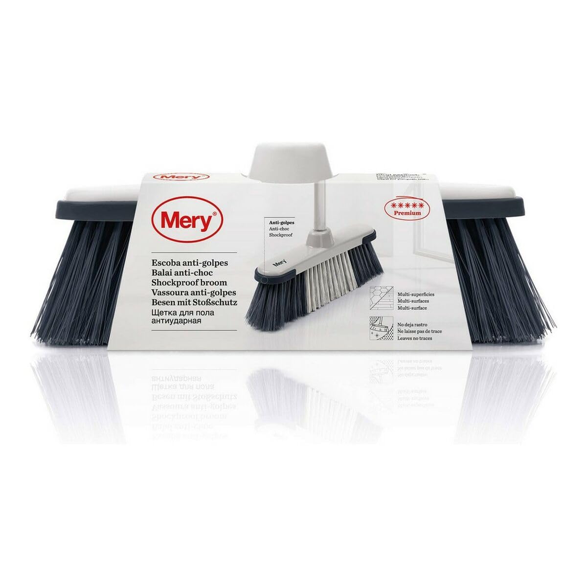 Mery 0731.10 Anti-shock Broom Head, Blue, Black and Grey