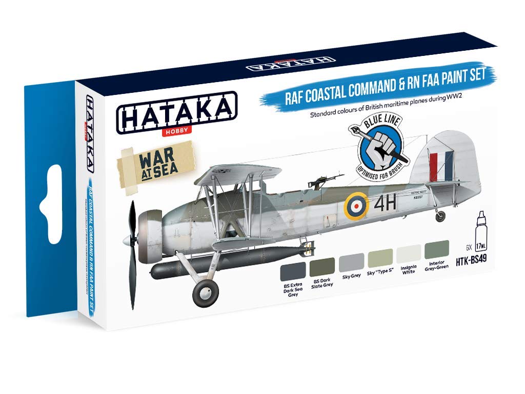 Hataka BLUE LINE – RAF Coastal Command & RN FAA Paint Set # BS49