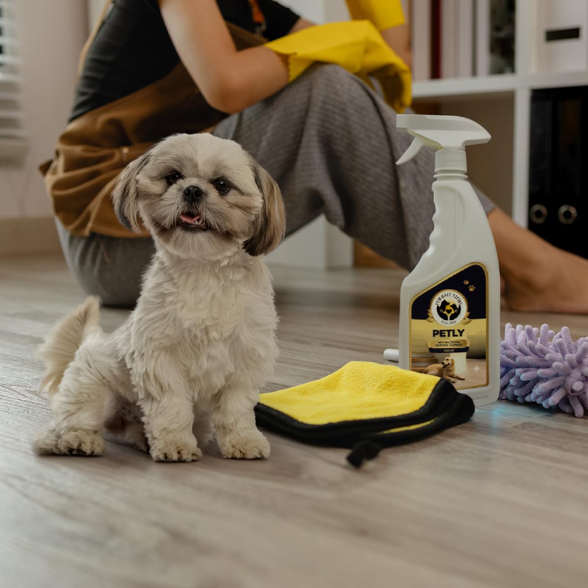 Fur Ball Story Petly Dog Stain Remover 500ml - Anti-Microbial & Anti-Bacterial Surface Cleaner, Non-Caustic, Non-Corrosive, Toxin-Free - Eliminates Dirt, Dust, Grime & Microbes 2