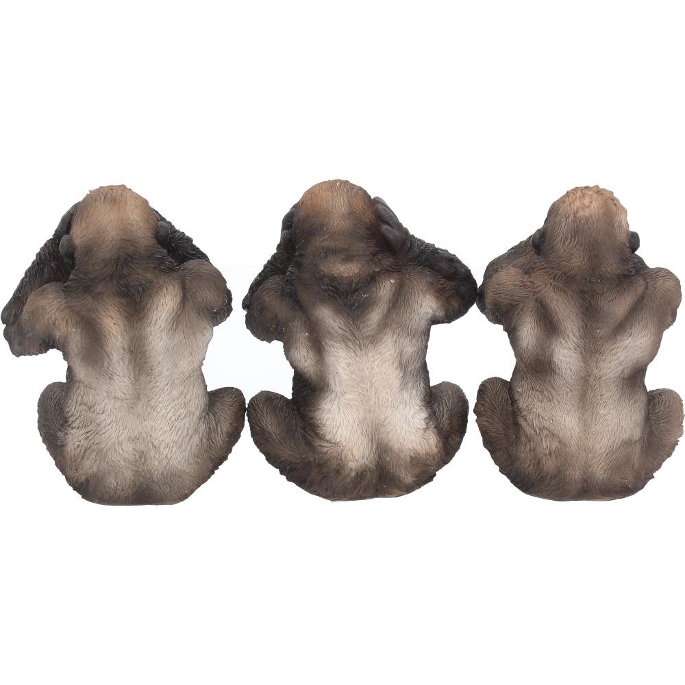 Nemesis Now 3 Figurines de gorilles, Les 3 sages, 34 cm, Noir