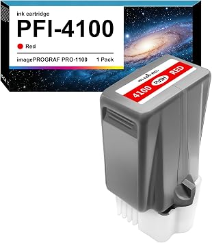 PFI-4100 pfi4100 Red Ink Cartridge Compatible for Canon imagePROGRAF PRO 1100 PrinterRed