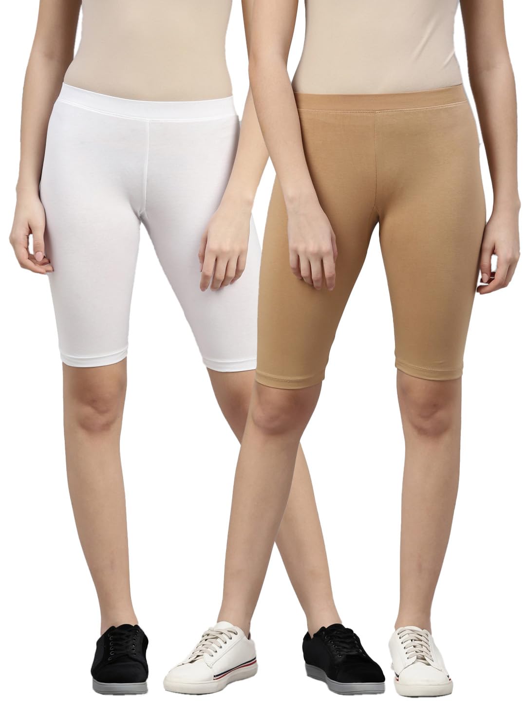 kryptic Women Pack of 2 Solid Slim Fit Regular Shorts-picture-11