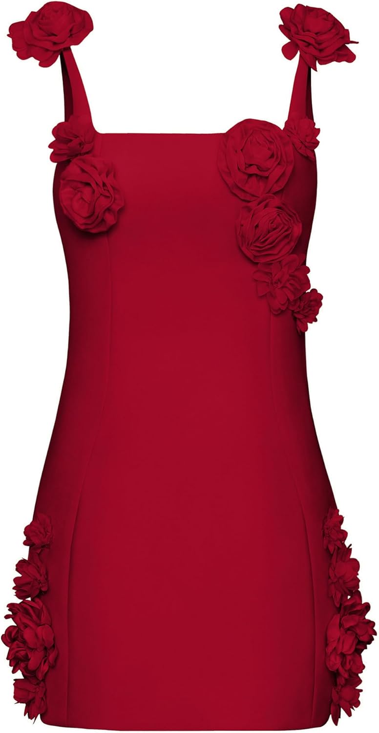 JW PEI Women's Elaina Rosette Applique Mini Dress
