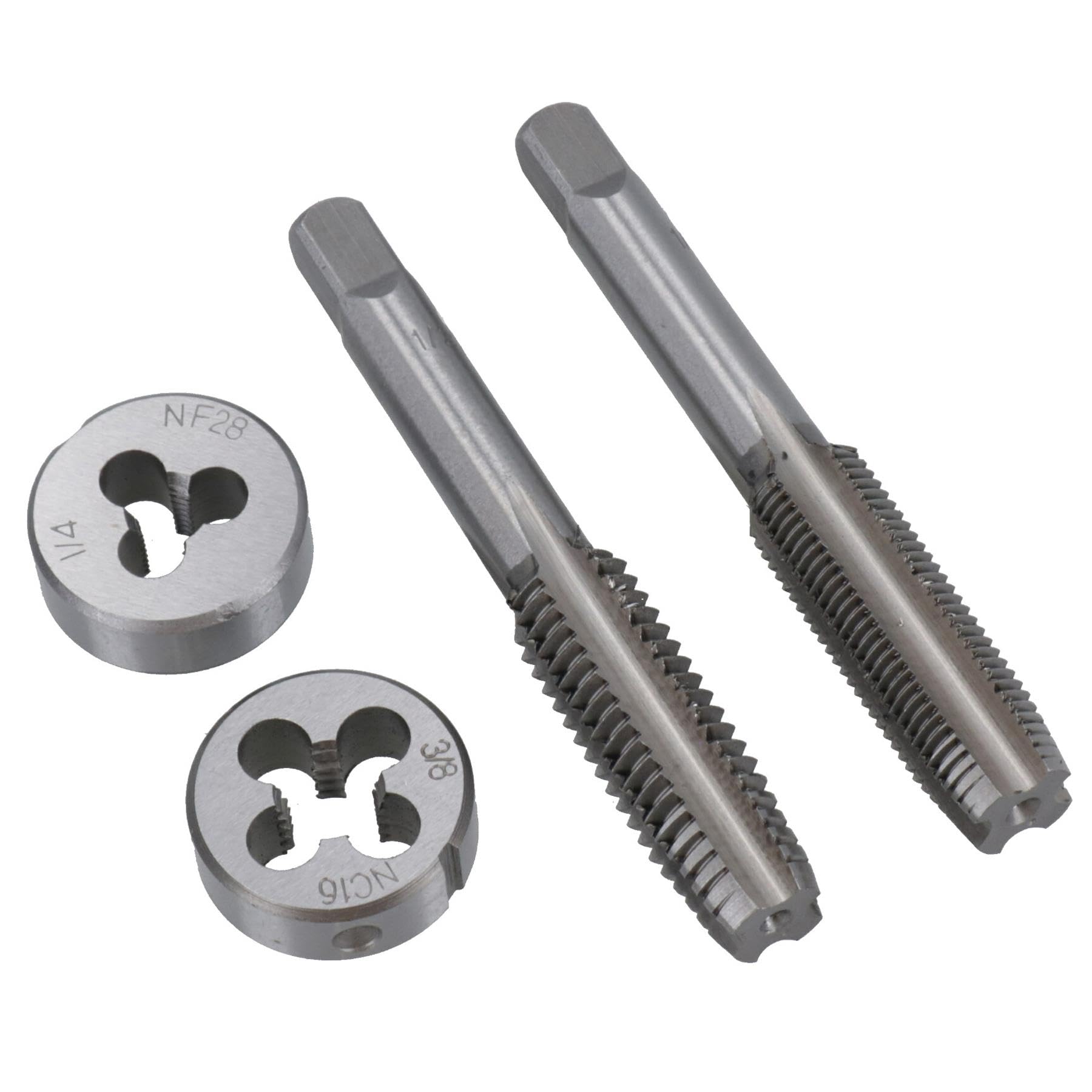 Kit Taraud Et Filière 1/4"-32 UNEF - Pour Filetage Interne Et Externe - Acier Rapide - 2 Pièces
