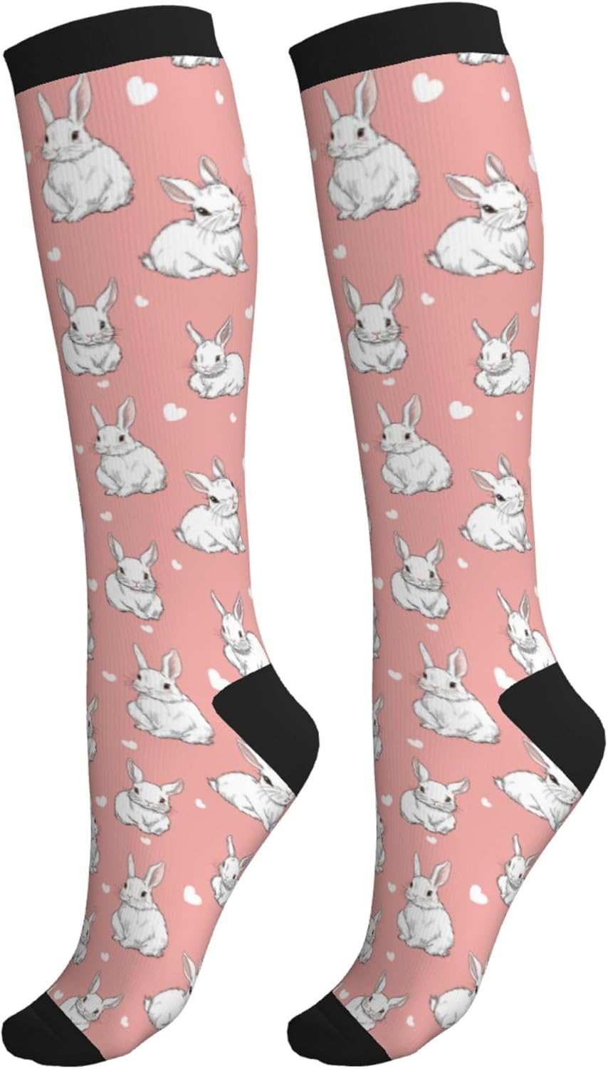 Duck Compression Socks Women and Men 15-20mmHg-Circulation Support Socks for Athletic Running Cycling