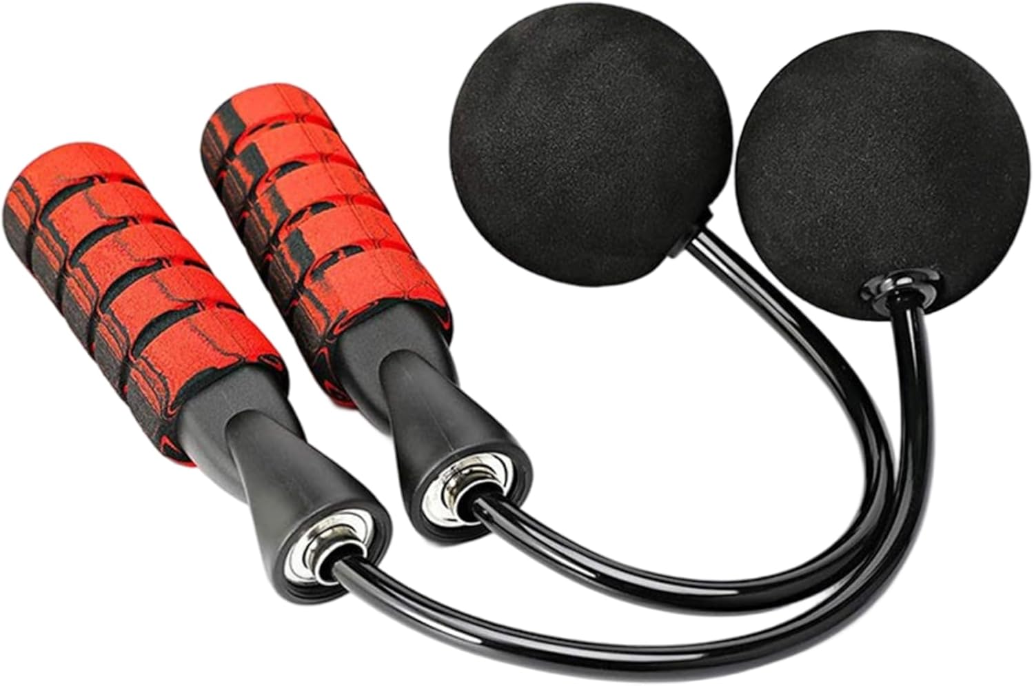 Cordless Jump Rope, 1 Pair 360° Rotation Anti-Winding Adjustable Length Training Ropeless Jump Rope with Non Slip Handle for