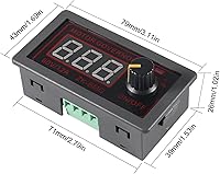 Vista 5 de UMLIFE Controlador de velocidad del motor, PWM DC 12V 24V 60V 500W Regulador de velocidad ajustable con interruptor giratorio variable continuo PWM