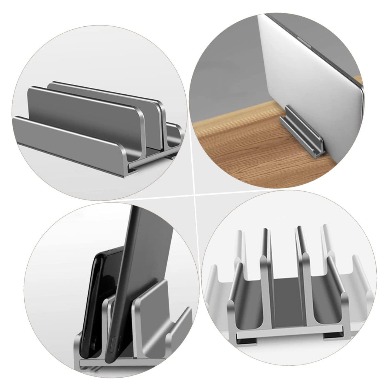SHINEOFI 2 Piezas Soporte Vertical para Laptop y Tablet Diseño y Ergonómico Base Estable para Escritorios y de