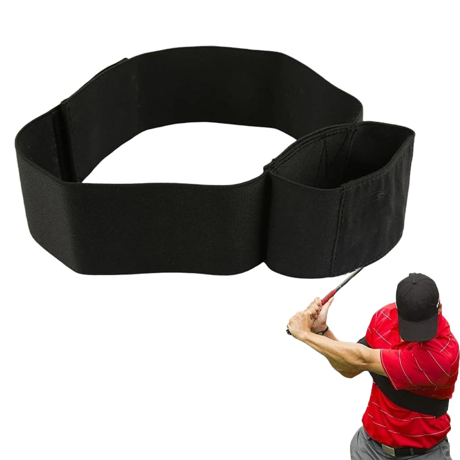 Meiso Brazalete de entrenamiento para golf ajustable corrección swing elástico nailon