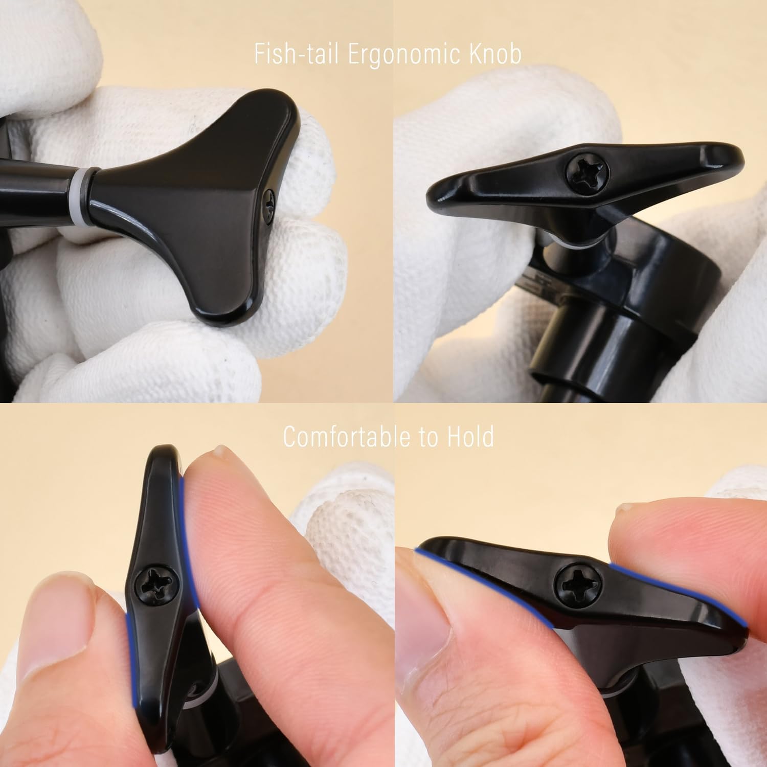 FXJXB 18:1 Guitar Bass Tuners (2R + 2L) Sealed Bass Tuning Pegs Machine Heads Replacement for 4-String Electric Bass (Precision/Jazz) -Black