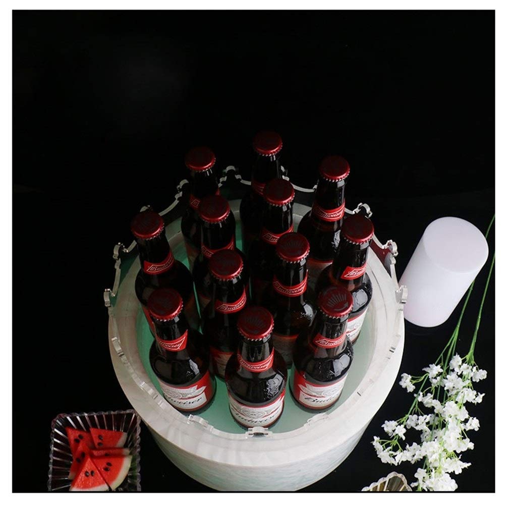 Eiskübel Led, Sektkühler Bar Cubo de hielo Led Eiskübel Lichter LED Eiskübel Original Bar Kreative Bunte Beleuchtete Eiskübel Kuchen Bierflasche Champagner Wein Bierfass Eiskübel KTV