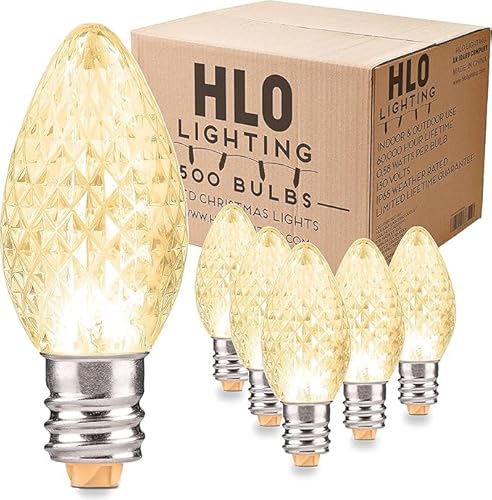 Holiday Lighting Outlet Faceted C7 Christmas Lights | Sun Warm