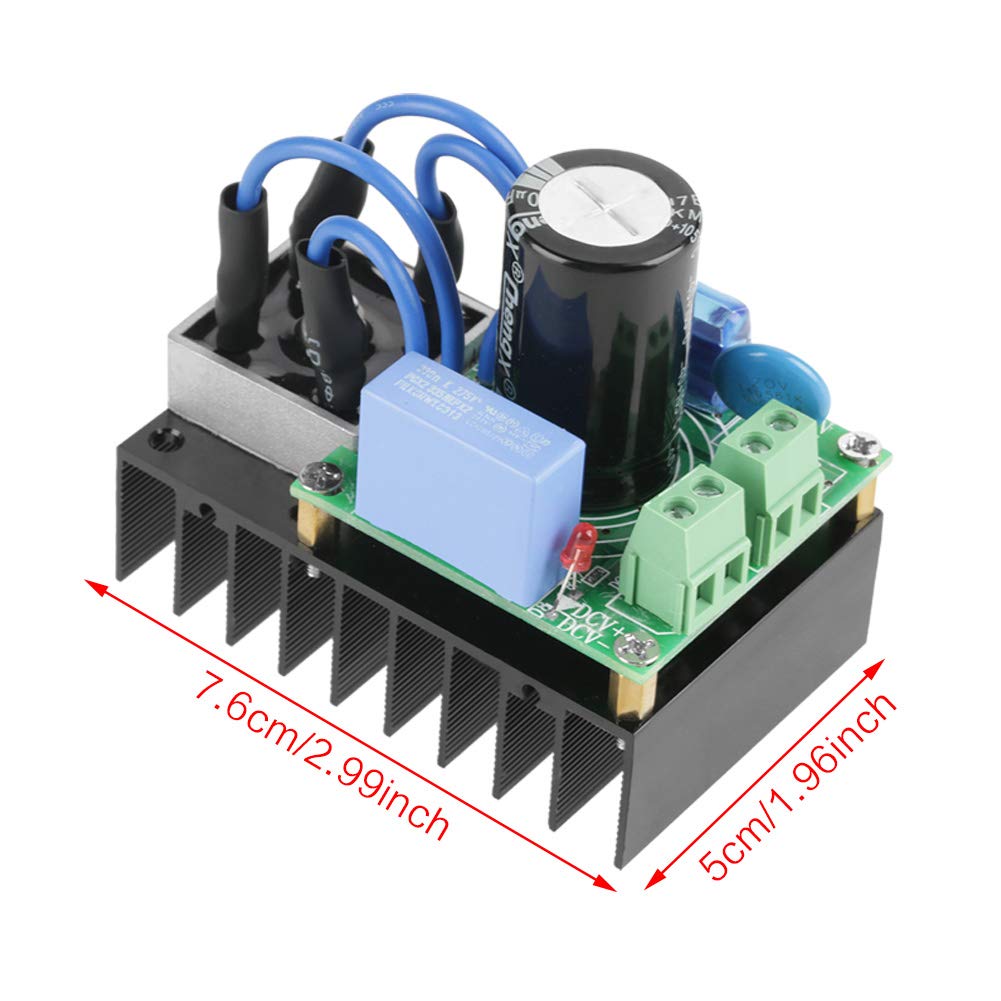 Modulo Raddrizzatore AC a DC 5-34V a 7-50V con Protezione per Alimentatori e Circuiti Elettronici, Corrente di Uscita 10A