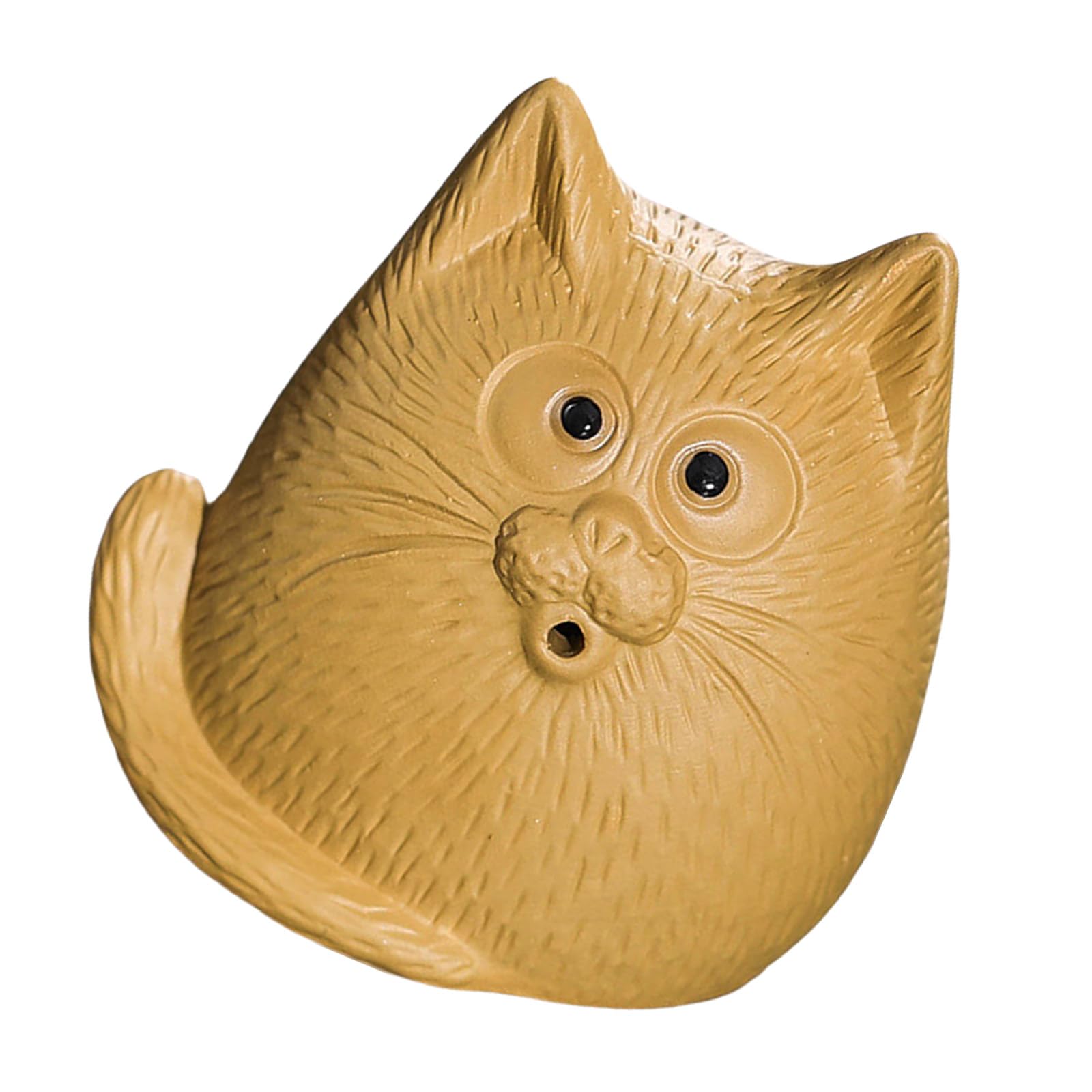 Tsophreniq Lovely Cats Statue Figurine Ceremony Ornament Zisha Clay Animal Sculpture Incenses Stick Insert for Animal Enthusiasts Cats Sculpture Statue Figurine