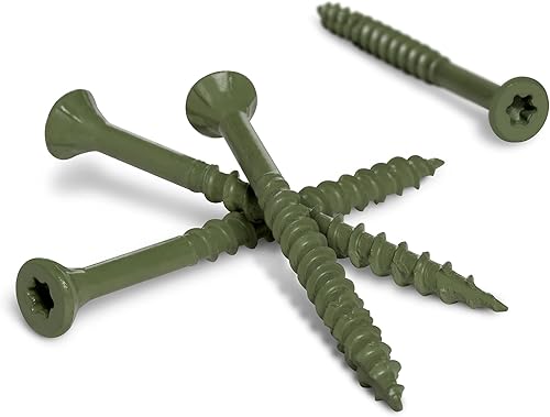 Miniatura 3 de Deck Plus 48408 Tornillos para madera #10 x 3-12", verde, caja de 5 libras (paquete de 2)